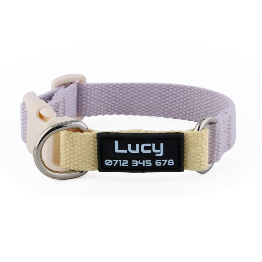 Premium TwoTone Personalised Dog Collar UK Custom Pet Collars UK