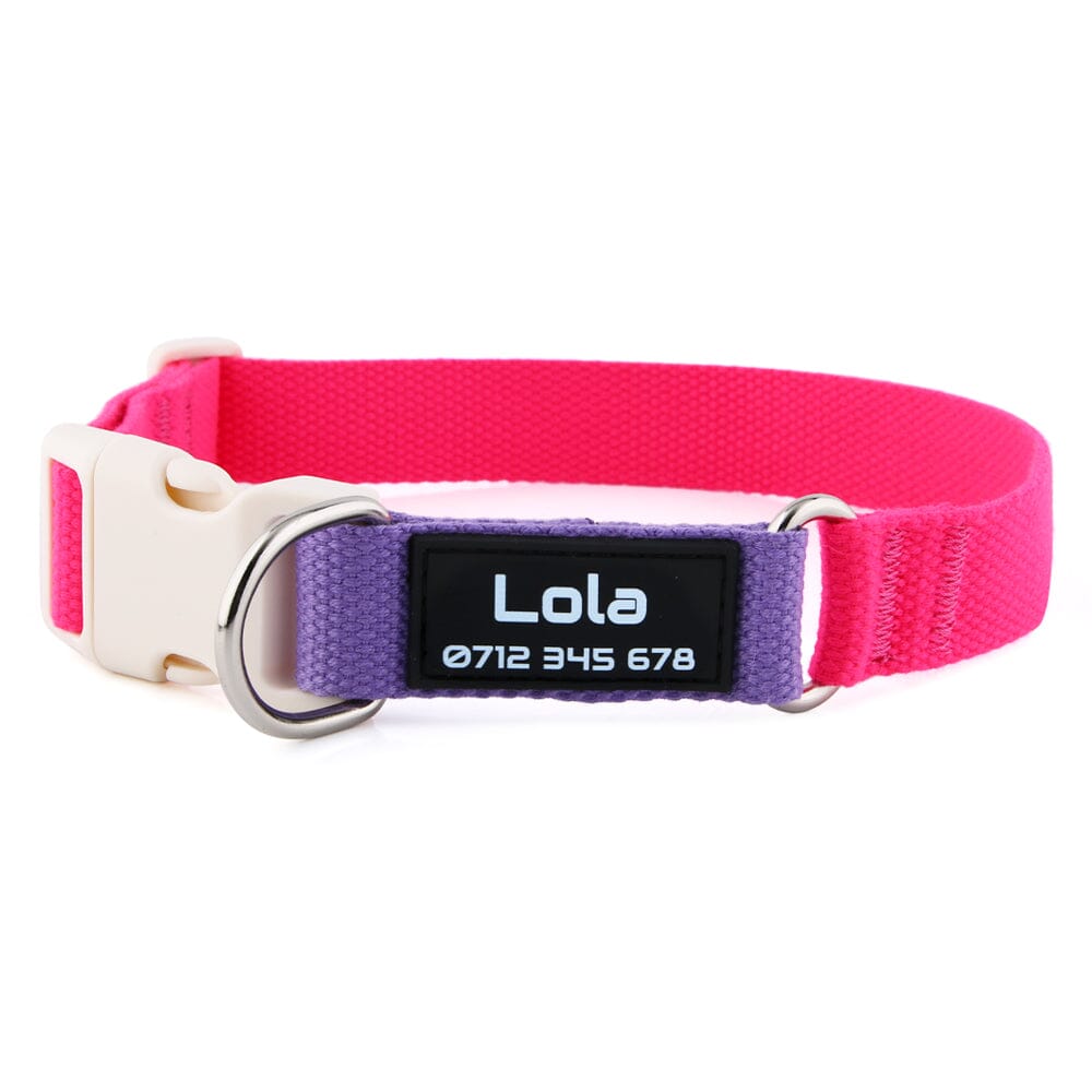 Premium TwoTone Personalised Dog Collar UK Custom Pet Collars UK