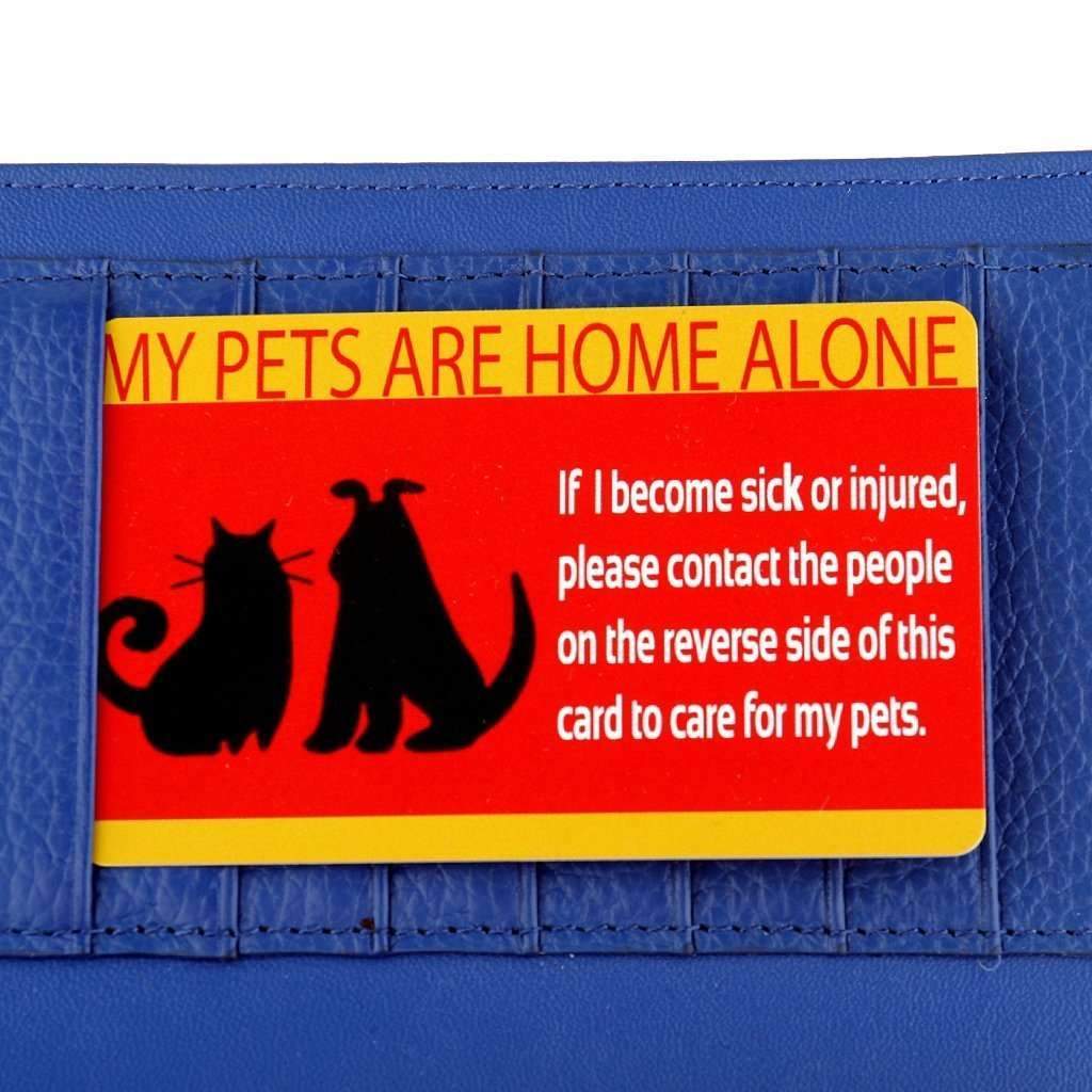 My Pets Are Home Alone - Emergency Information Wallet Card & Key Ring – UK  Custom Pet Collars UK