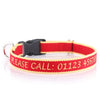 Personalised Embroidered Collar - Made from Organic Bamboo Webbing