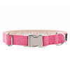 Hemp Dog Collar - Personalised Classic Embroidered, Metal  Buckle