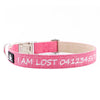 Hemp Dog Collar - Personalised Classic Embroidered, Metal  Buckle