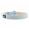 Hemp Dog Collar - Personalised Classic Embroidered, Metal  Buckle