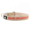 Hemp Dog Collar - Personalised Classic Embroidered, Metal  Buckle